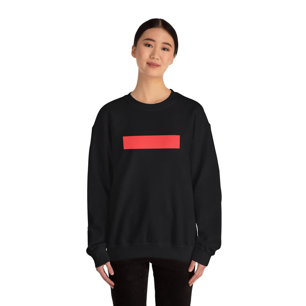 Minimal Red Bar Crewneck Sweatshirt
